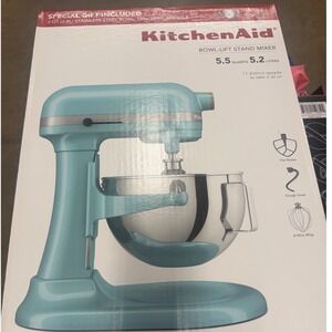 KitchenAid 5.5 Quart Bowl-Lift Stand Mixer Mineral Water KSM55SJSXMW New In Box